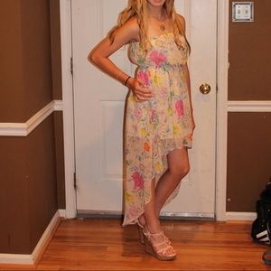 High-low floral dress